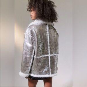 Urban Outfitters Leigh Oversized Sherpa Jacket XS